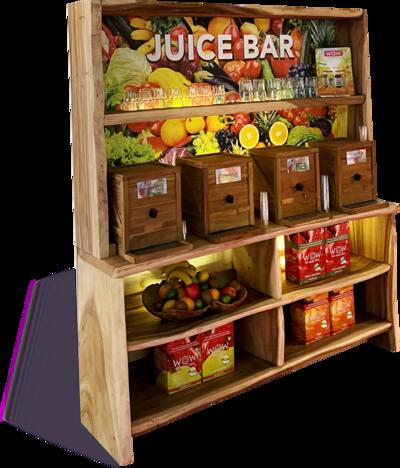 Juice Cube Teak incl. lekbak rvs (30x35x36,5cm) image
